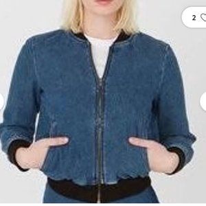 American Apparel Denim Bomber Jacket